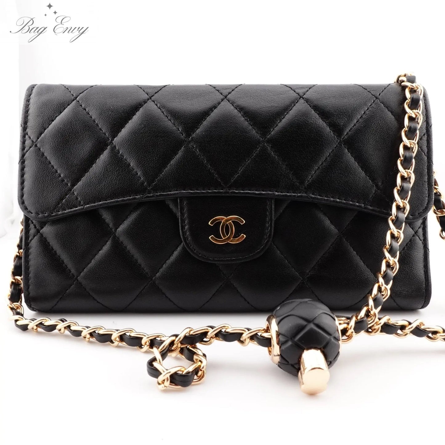 CHANEL Lambskin Classic Flap Wallet with Adjustable Chain - Bag Envy