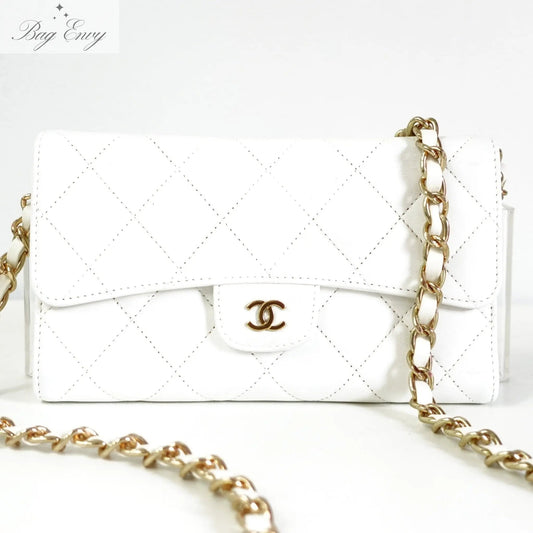 CHANEL Lambskin Classic Flap Wallet with Unbranded Chain - Bag Envy