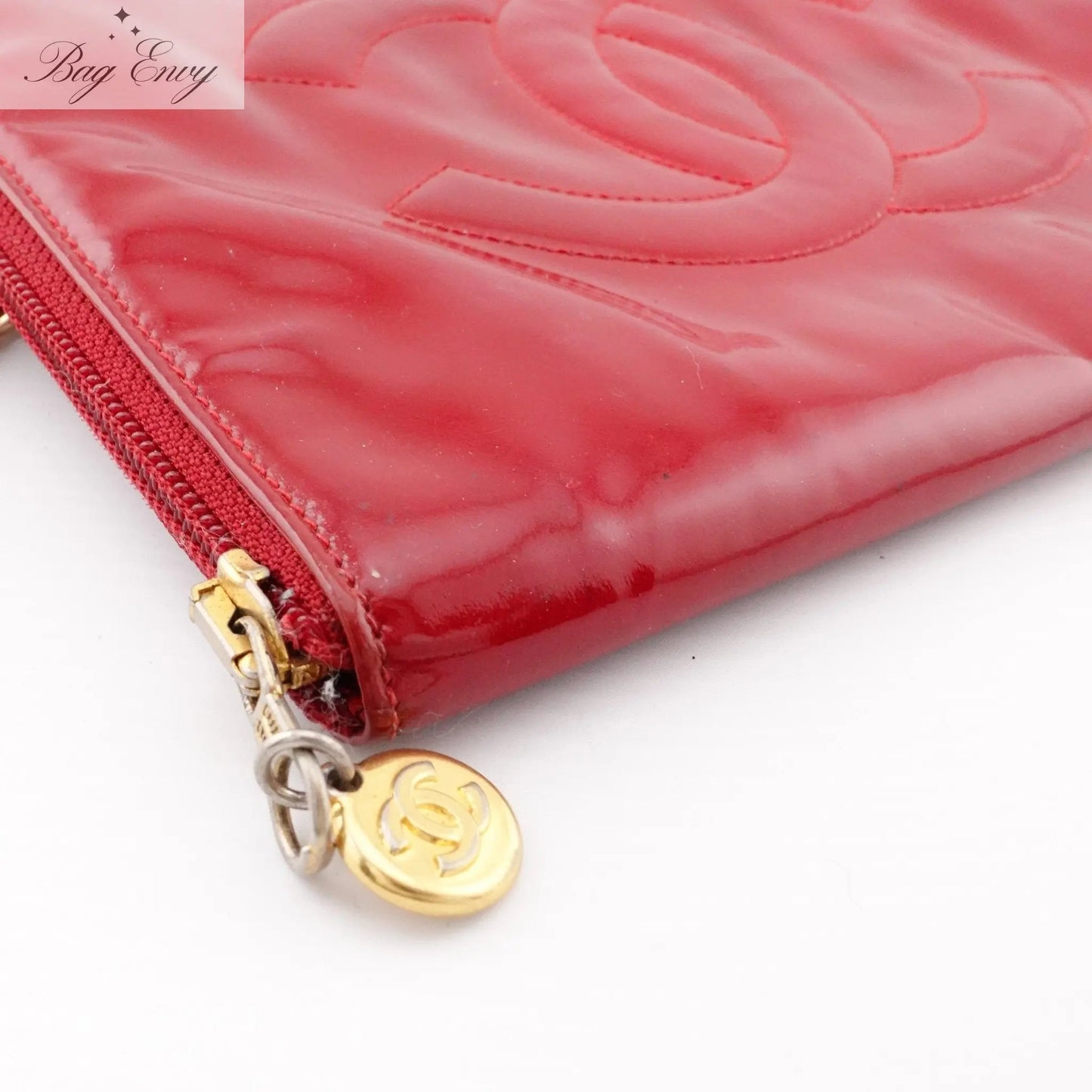 CHANEL Patent Leather Timeless Zip Organizer on Chain - Bag Envy