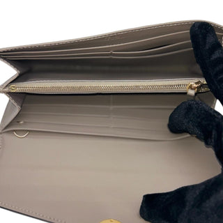 Beige Continental Wallet with added Gold Crossbody Chain Fendi