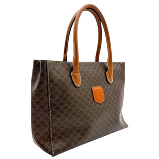 CELINE Macadam Coated Canvas Top Handle Bag Celine