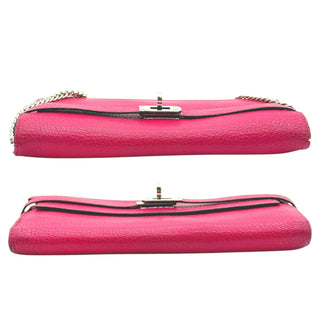 HERMES Pink Chevre Leather Kelly Wallet Hermes