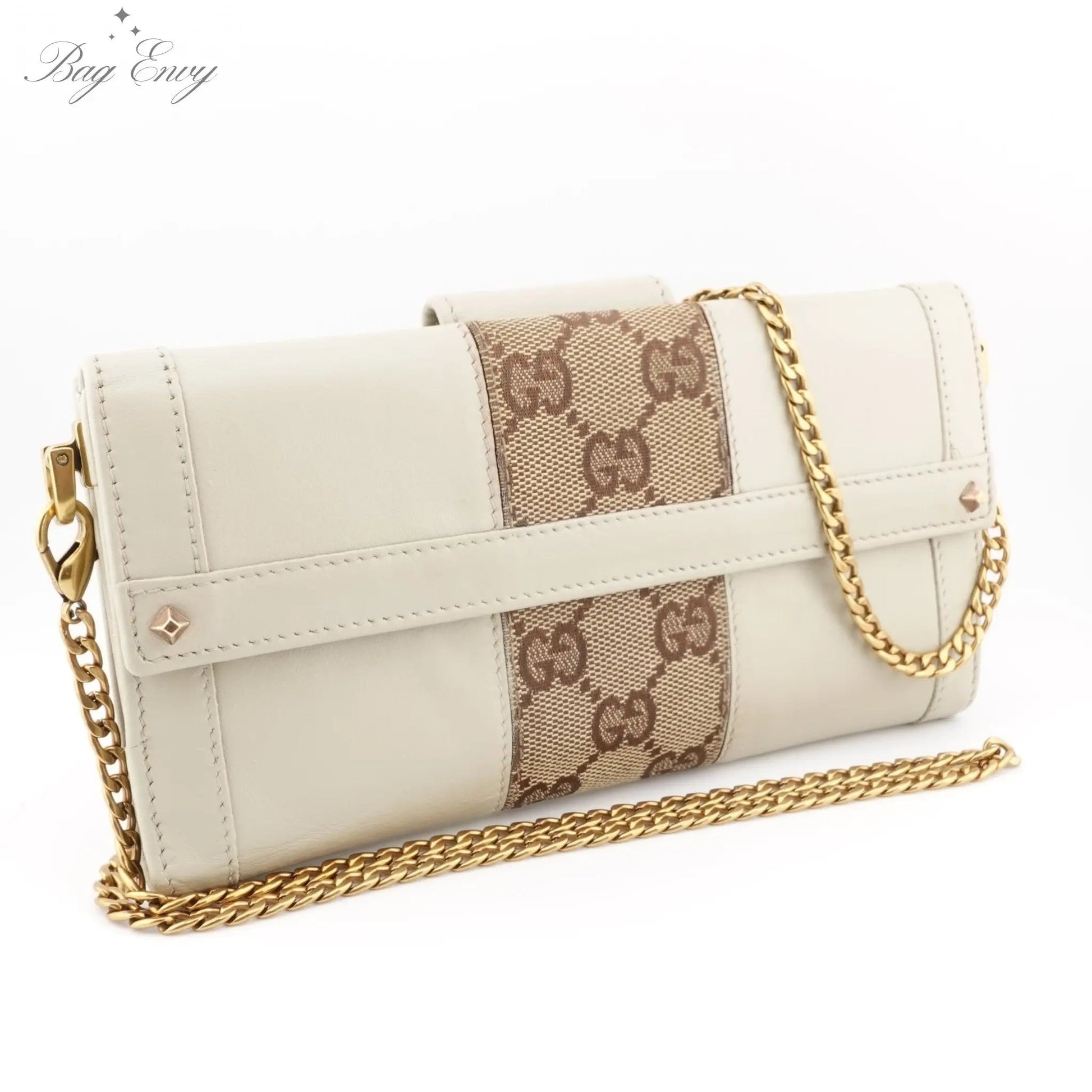 GUCCI Double Sided Leather Wallet On Chain - Bag Envy