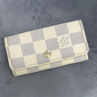 LOUIS VUITTON Damier Azur 4 Key Holder/Card Case - Bag Envy