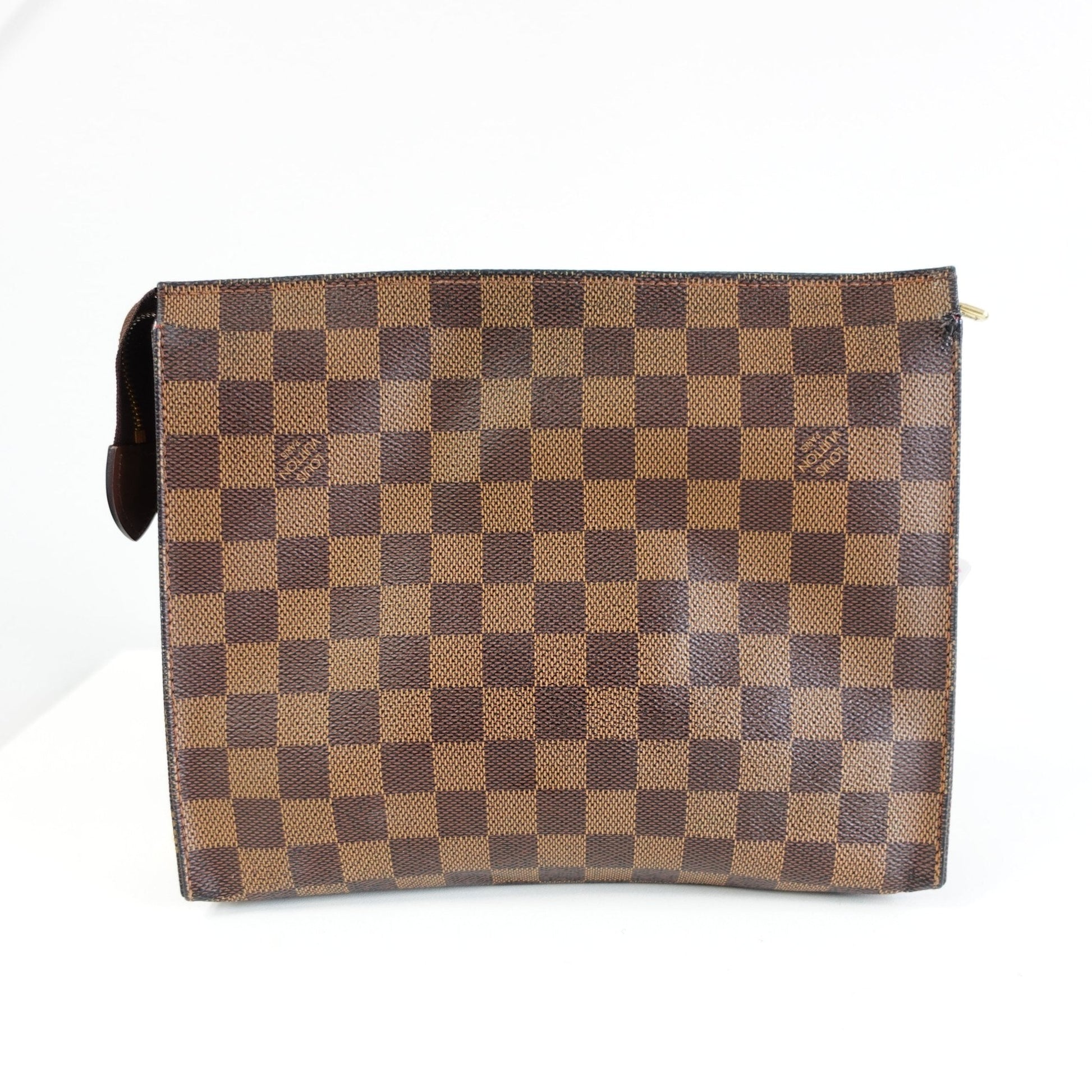 LOUIS VUITTON Damier Ebene Poche 26 with Unbranded Insert and Chain - Bag Envy