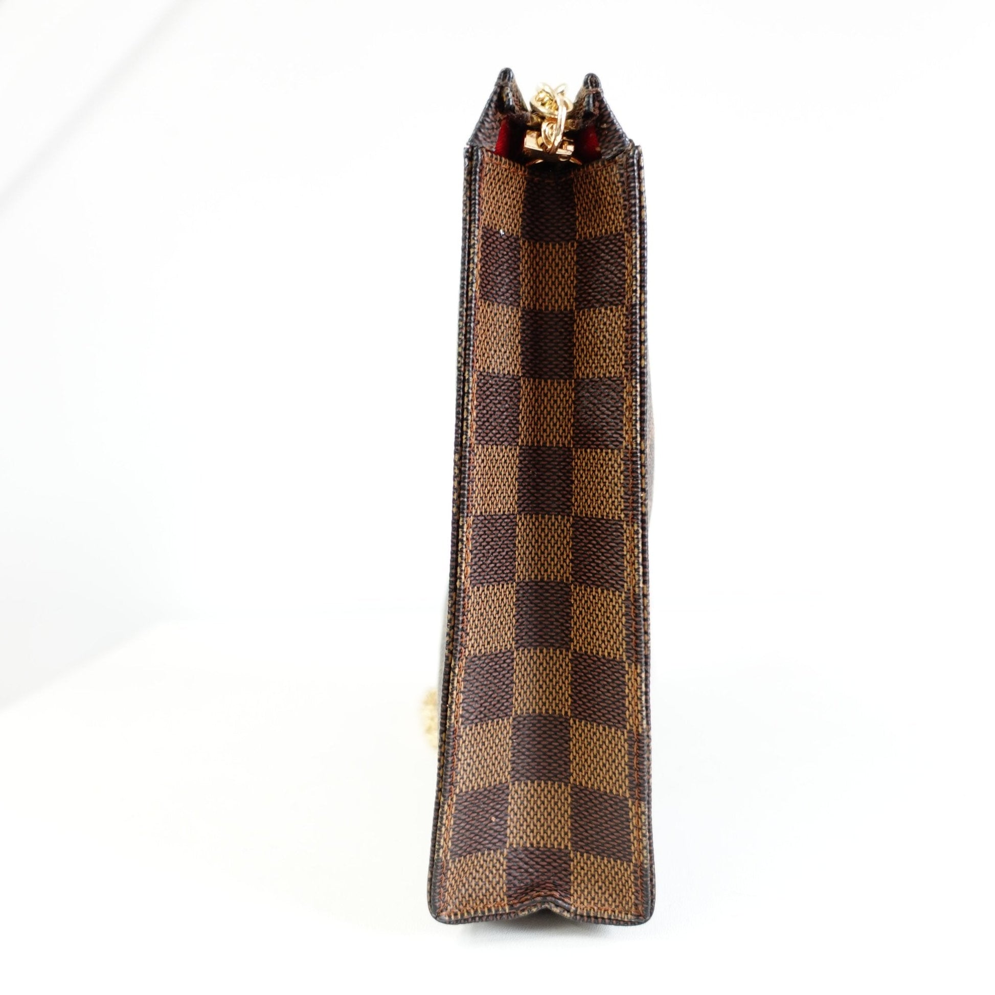 LOUIS VUITTON Damier Ebene Poche 26 with Unbranded Insert and Chain - Bag Envy