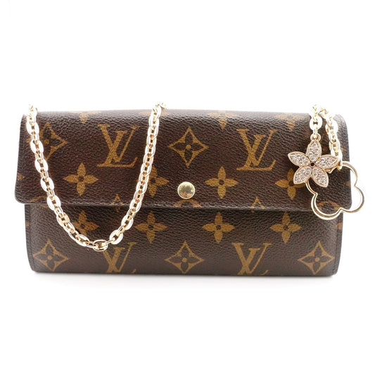 LOUIS VUITTON Monogram Fleur Sarah Wallet on Chain - Bag Envy