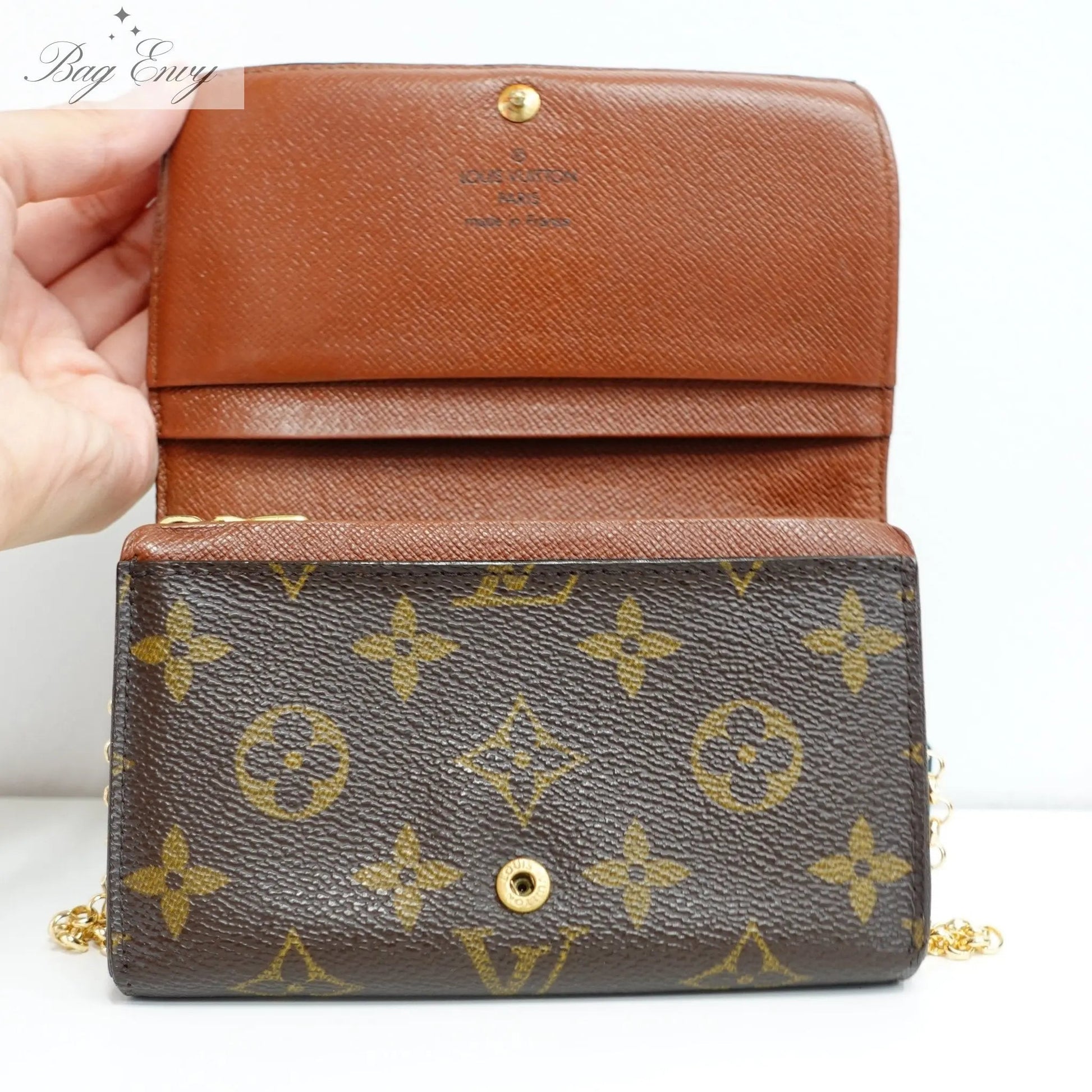 LOUIS VUITTON Monogram Porte Monnaie Billets Tresor Wallet On Chain - Bag Envy