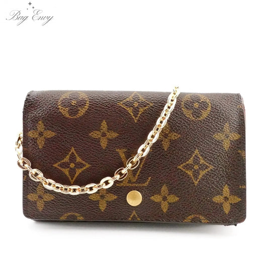 LOUIS VUITTON Monogram Porte Monnaie Billets Tresor Wallet On Chain - Bag Envy