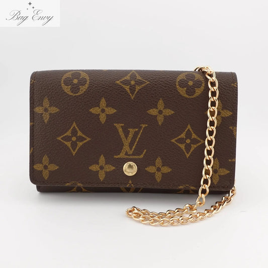 LOUIS VUITTON Monogram Porte Monnaie Billets Tresor Wallet On Chain - Bag Envy