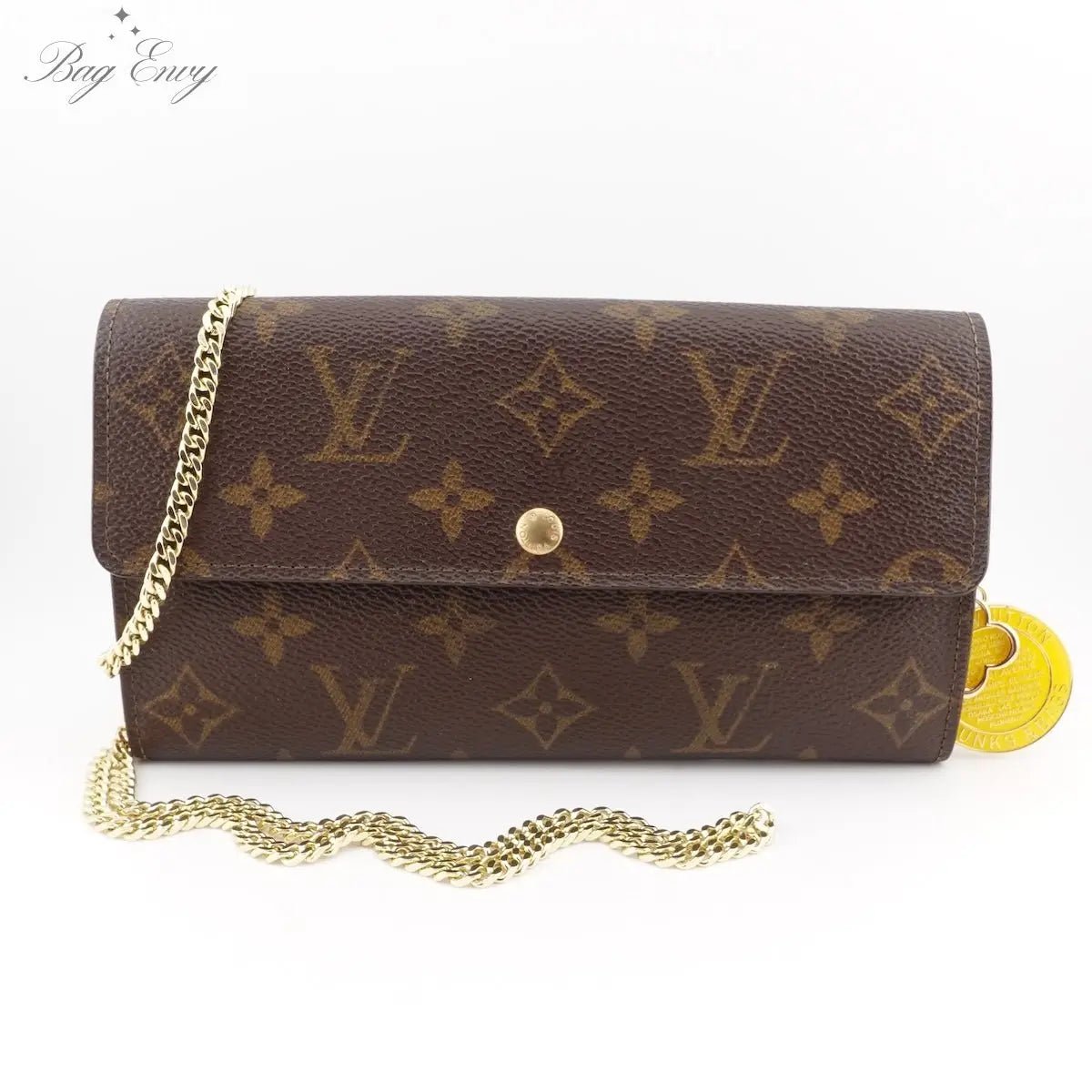 LOUIS VUITTON Monogram Sarah Wallet on Chain - Bag Envy