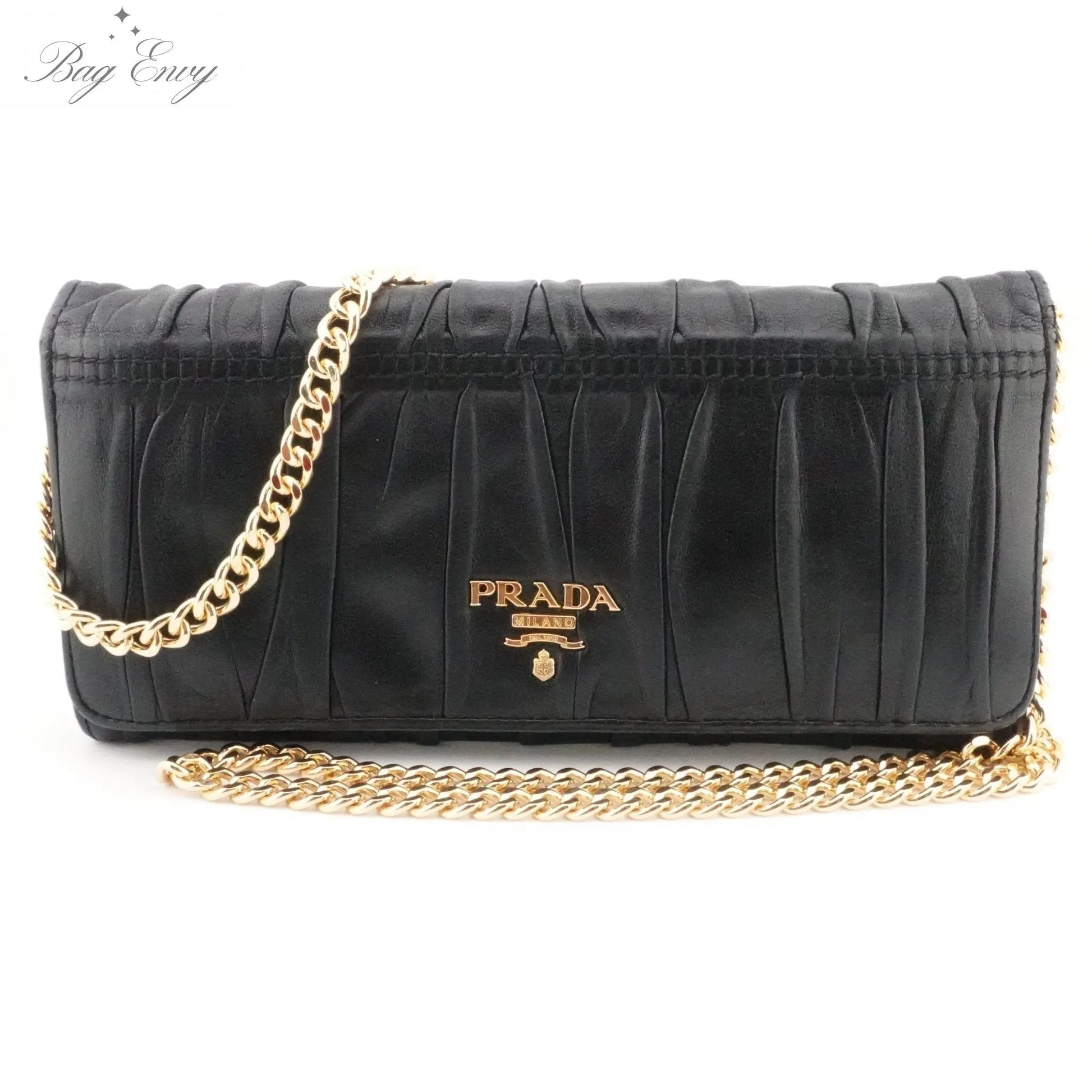 PRADA Nappa Gaufre Wallet on Chain - Bag Envy