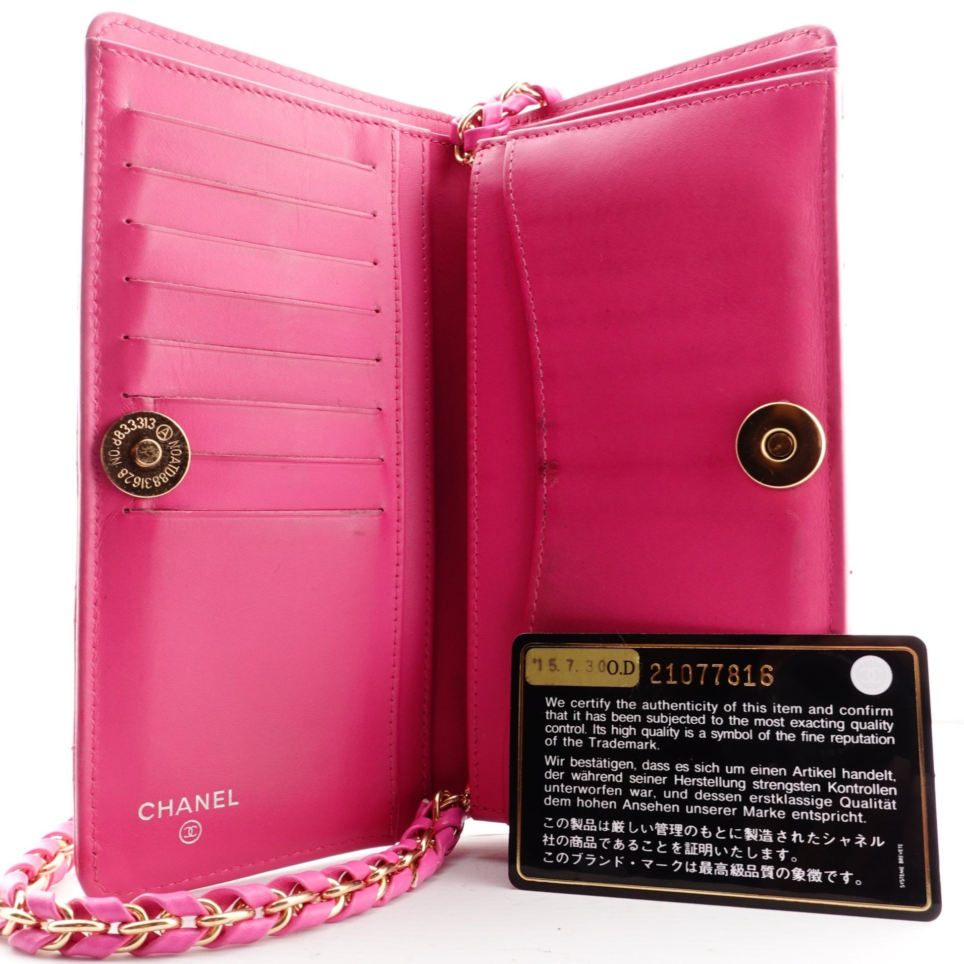 CHANEL Caviar Bifold Wallet with Chain - Bag Envy