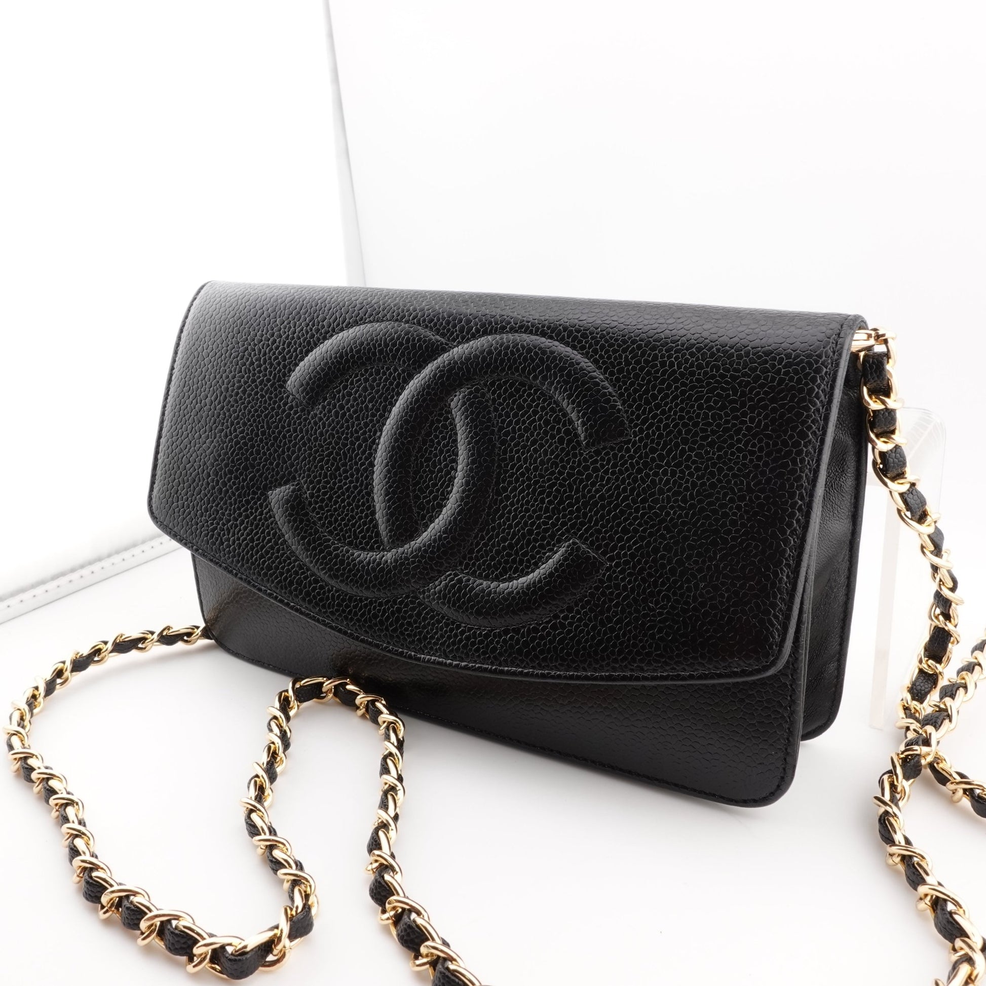 CHANEL Caviar Leather Timeless Wallet on Chain - Bag Envy