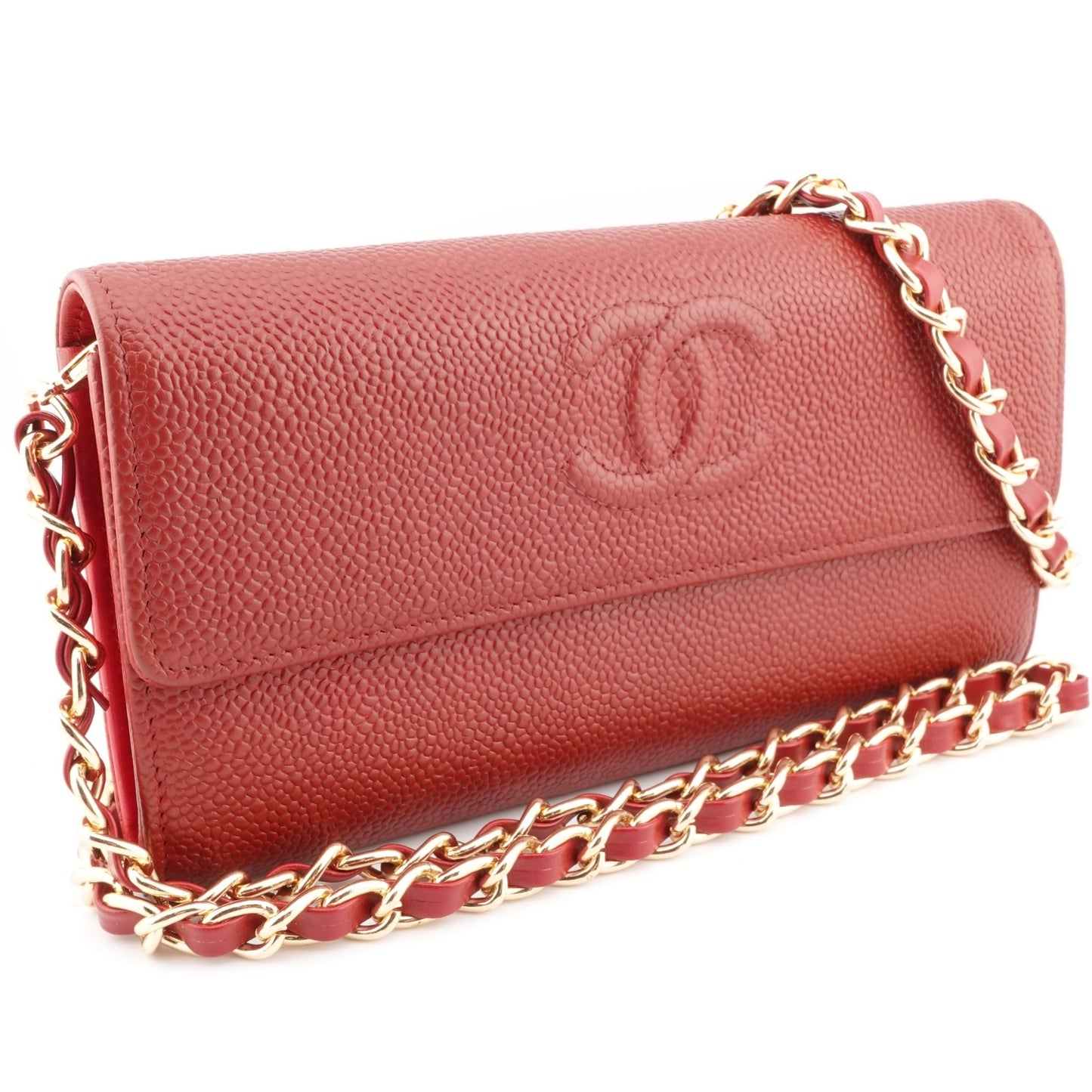 CHANEL Caviar Timeless Long Flap Wallet On Chain - Bag Envy
