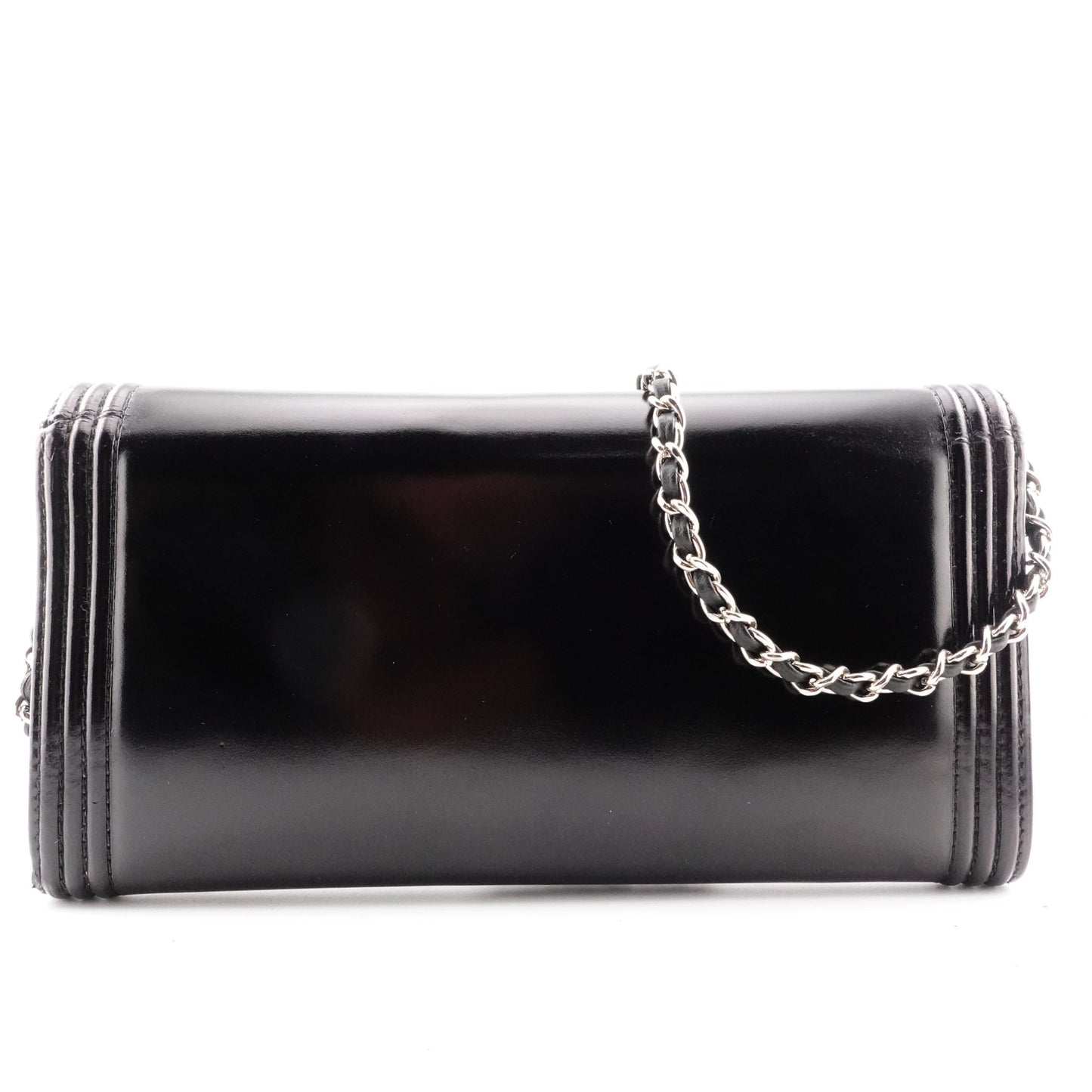 CHANEL Glazed Calfskin Boy Long Flap Wallet on Chain - Bag Envy