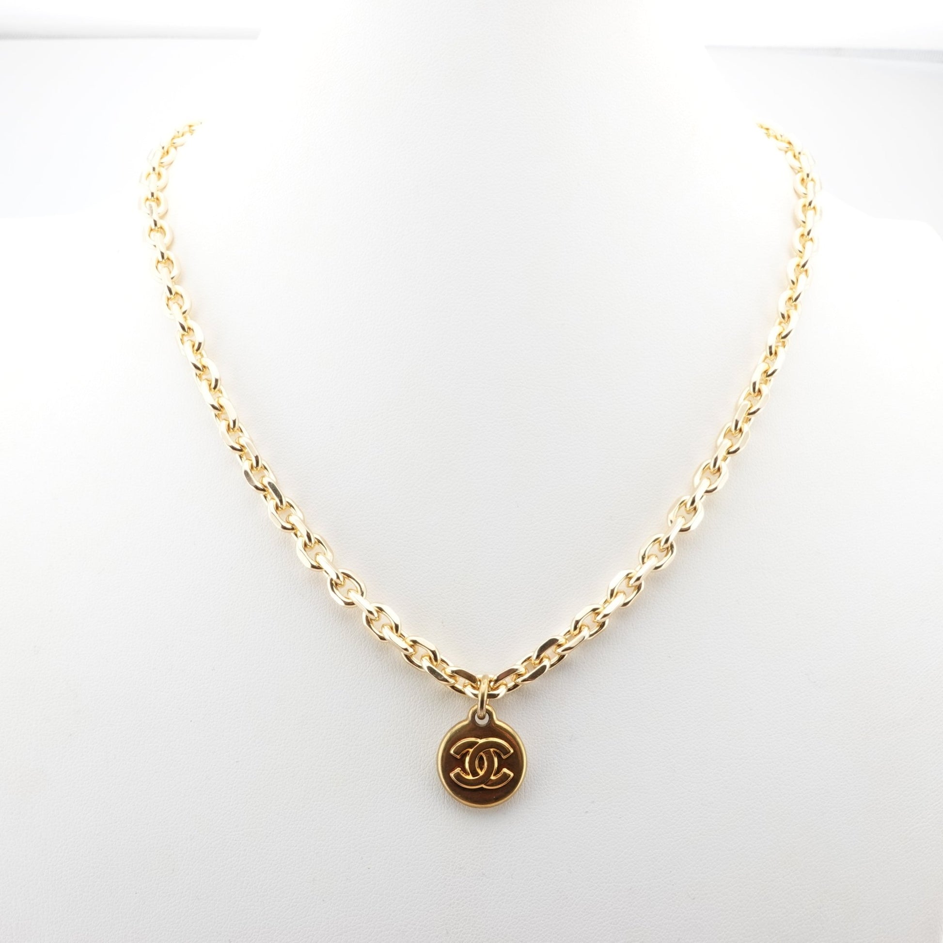 CHANEL Gold CC Logo Charm Necklace - Bag Envy