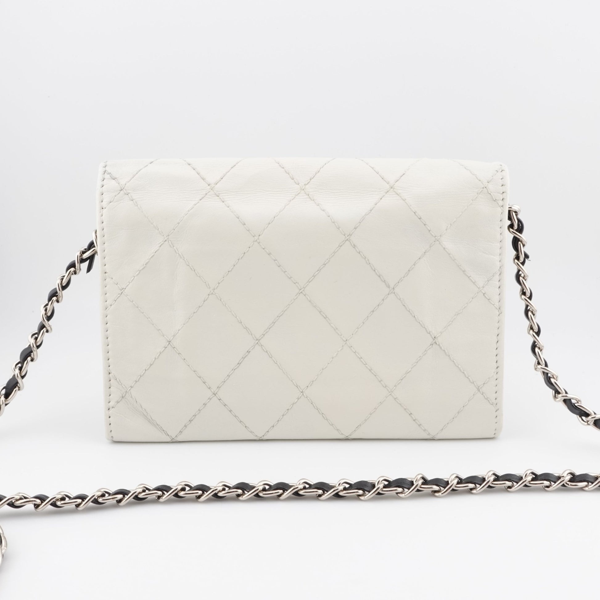 CHANEL Lambskin Cambon Compact Wallet On Adjustable Chain - Bag Envy