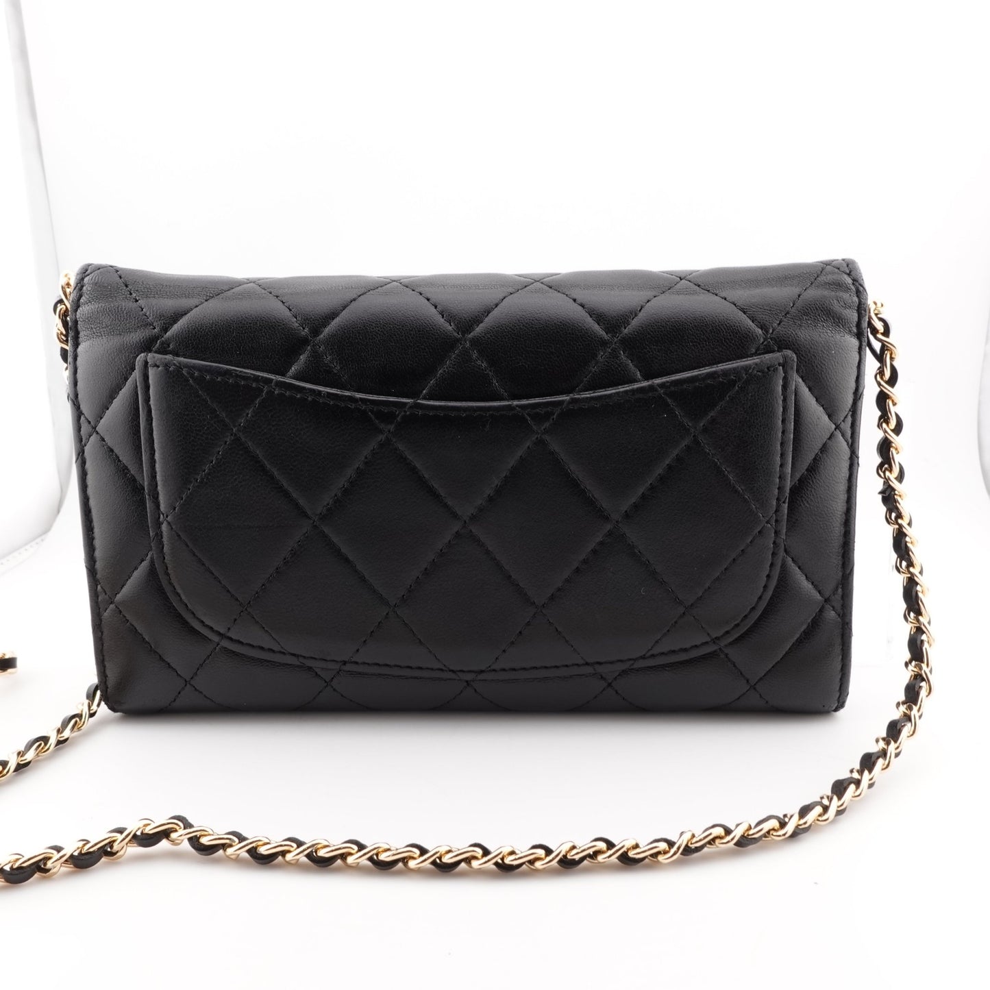 CHANEL Lambskin Classic Flap Wallet with Chain - Bag Envy