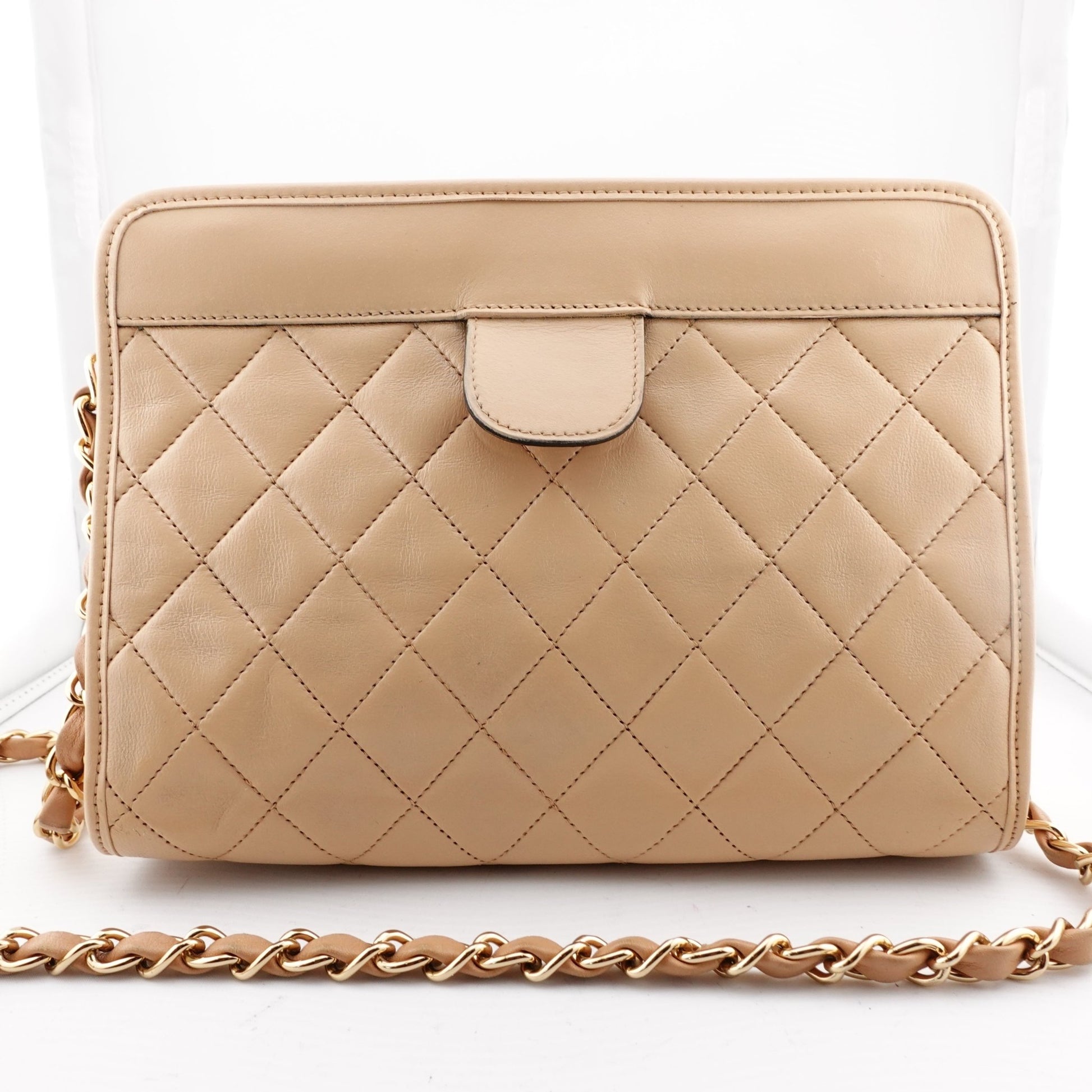 CHANEL Lambskin French Frame Clutch with Chain - Bag Envy