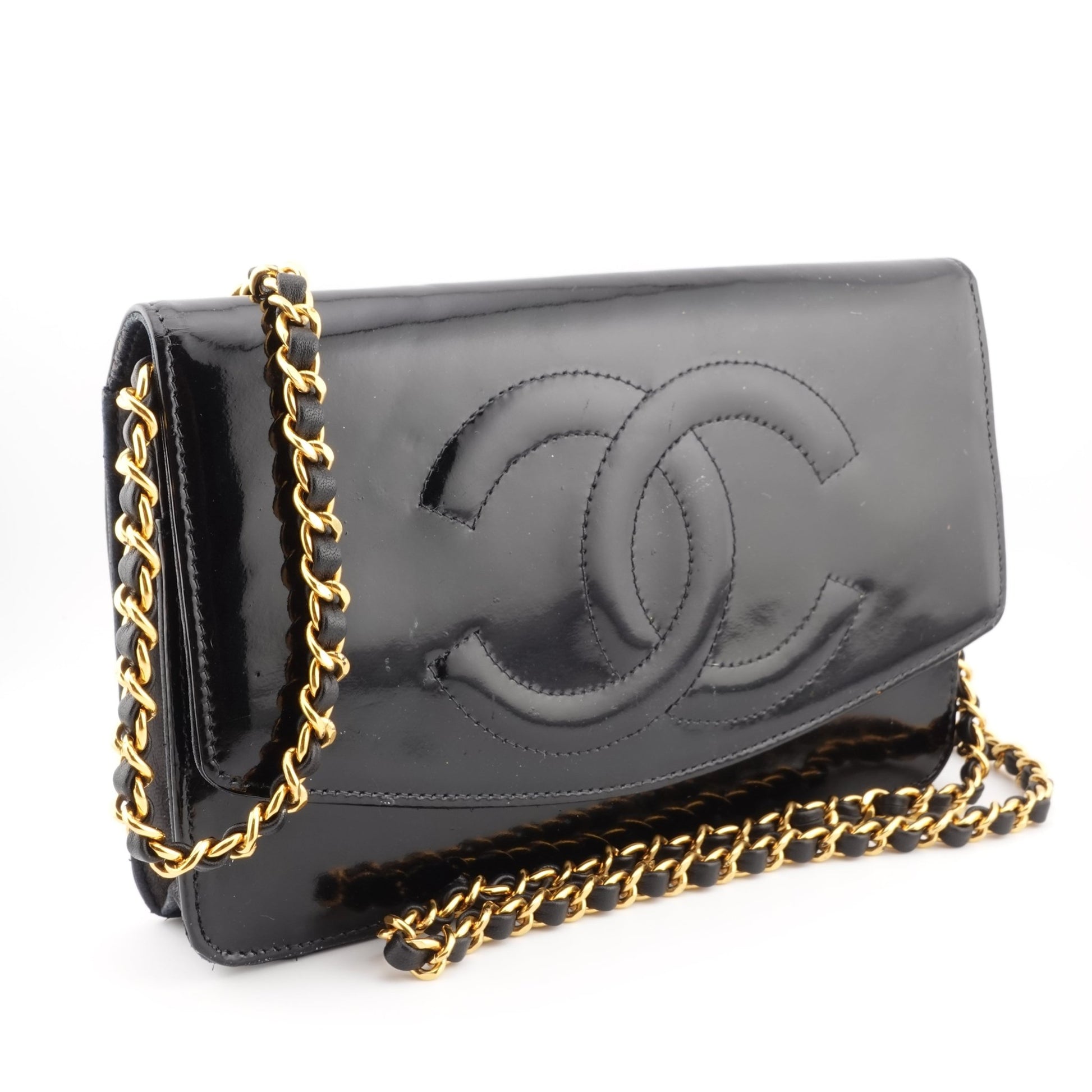 CHANEL Patent Leather Timeless Original Wallet on Chain - Bag Envy