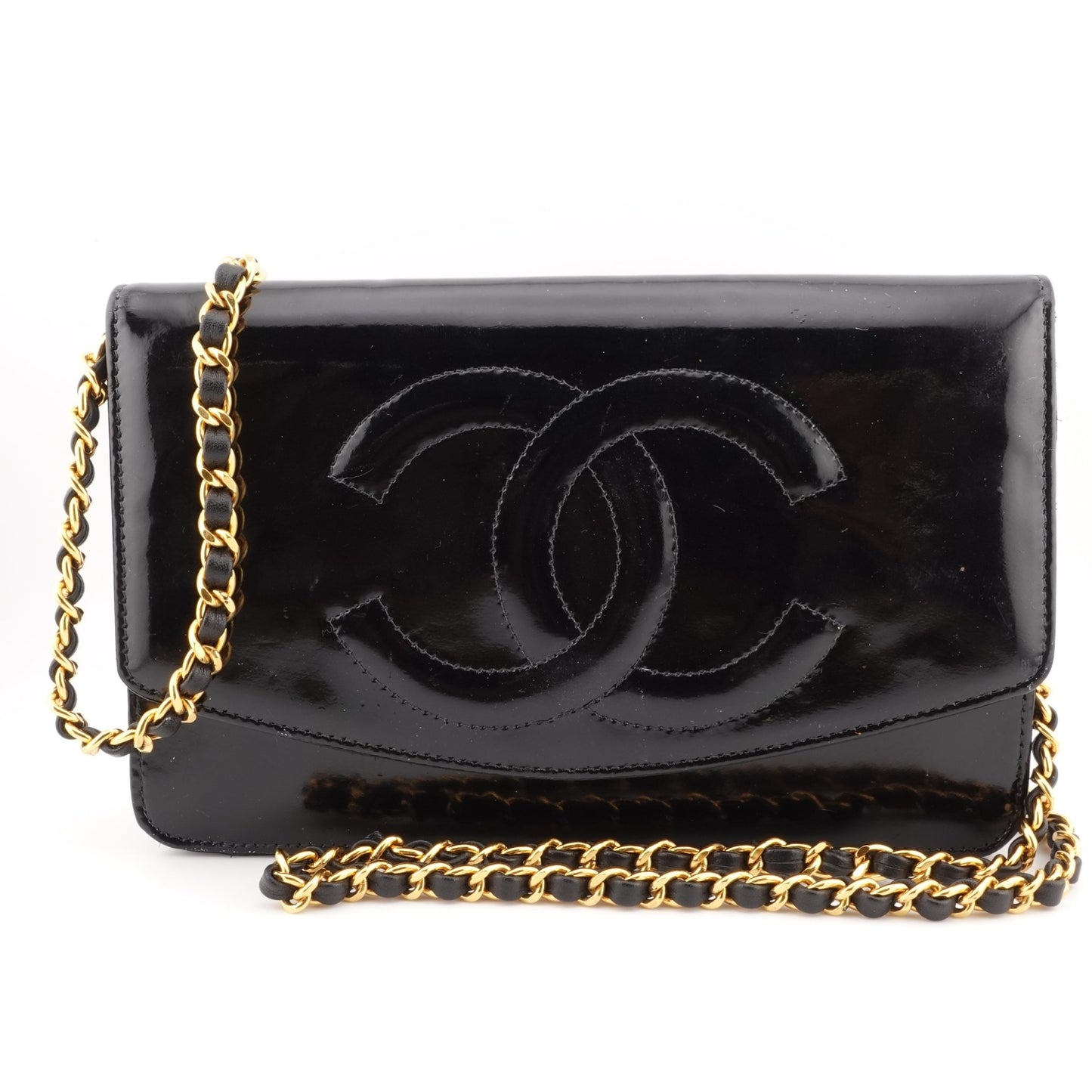CHANEL Patent Leather Timeless Original Wallet on Chain - Bag Envy