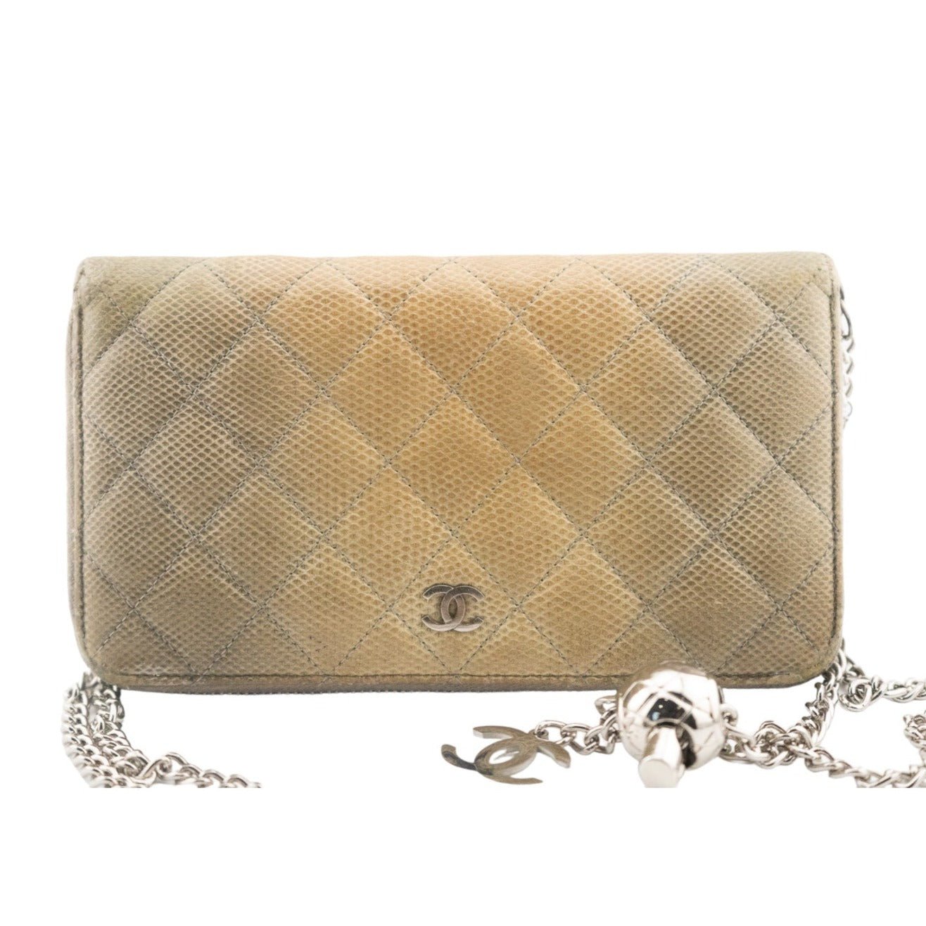 CHANEL Python Zip Wallet with Adjustable Chain - Bag Envy