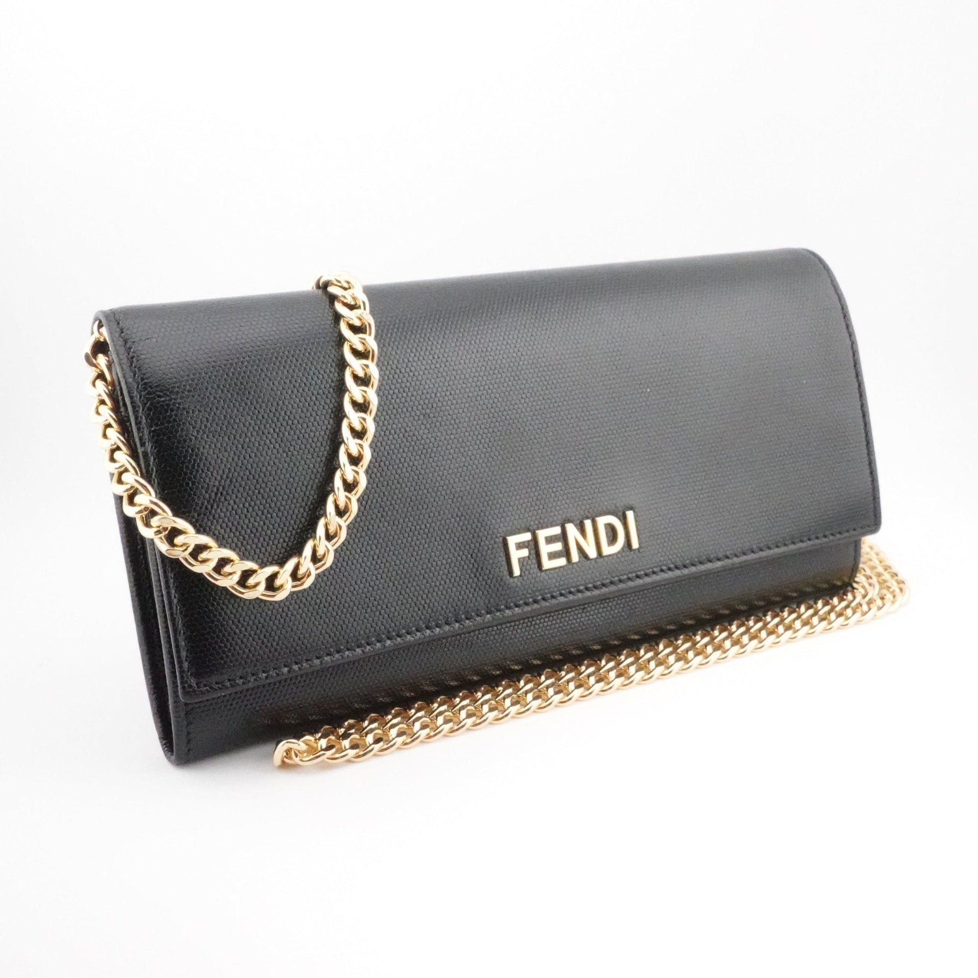 FENDI Grained Calfskin Wallet on Chain - Bag Envy