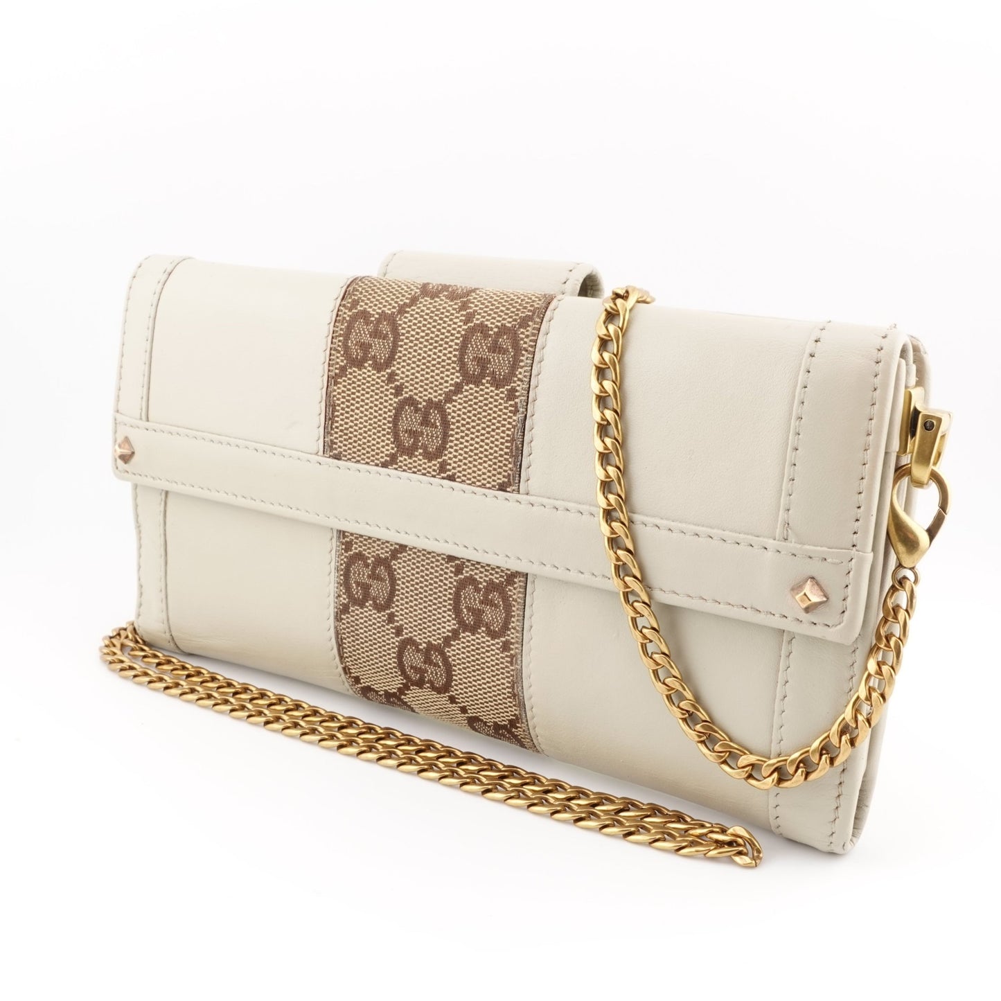 GUCCI Double Sided Leather Wallet On Chain - Bag Envy