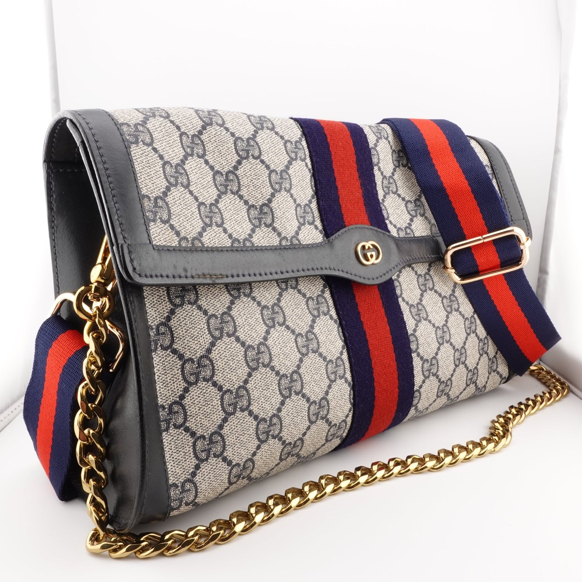 GUCCI Large Ophidia Clutch with Strap & Chain - Bag Envy