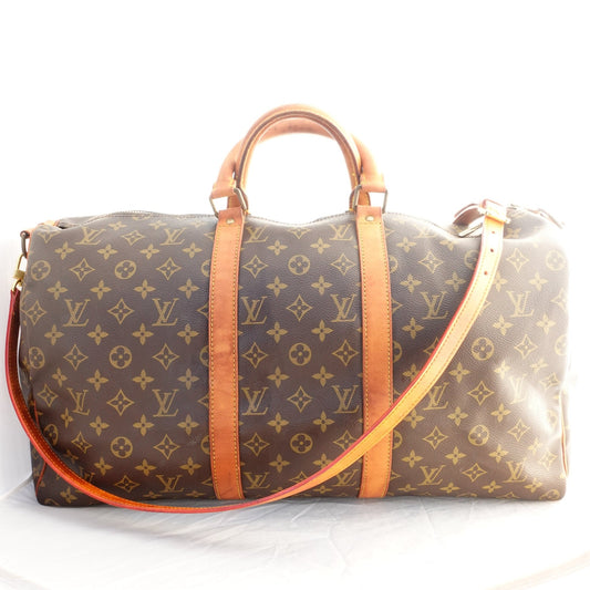 LOUIS VUITTON Monogram Bandouliere Keepall 45 with Strap - Bag Envy