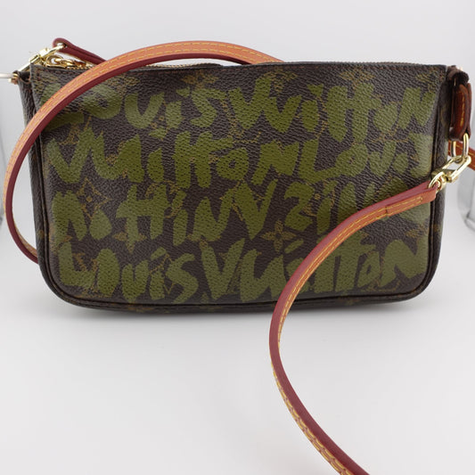 LOUIS VUITTON Monogram Graffiti Pochette Accessories with Strap - Bag Envy