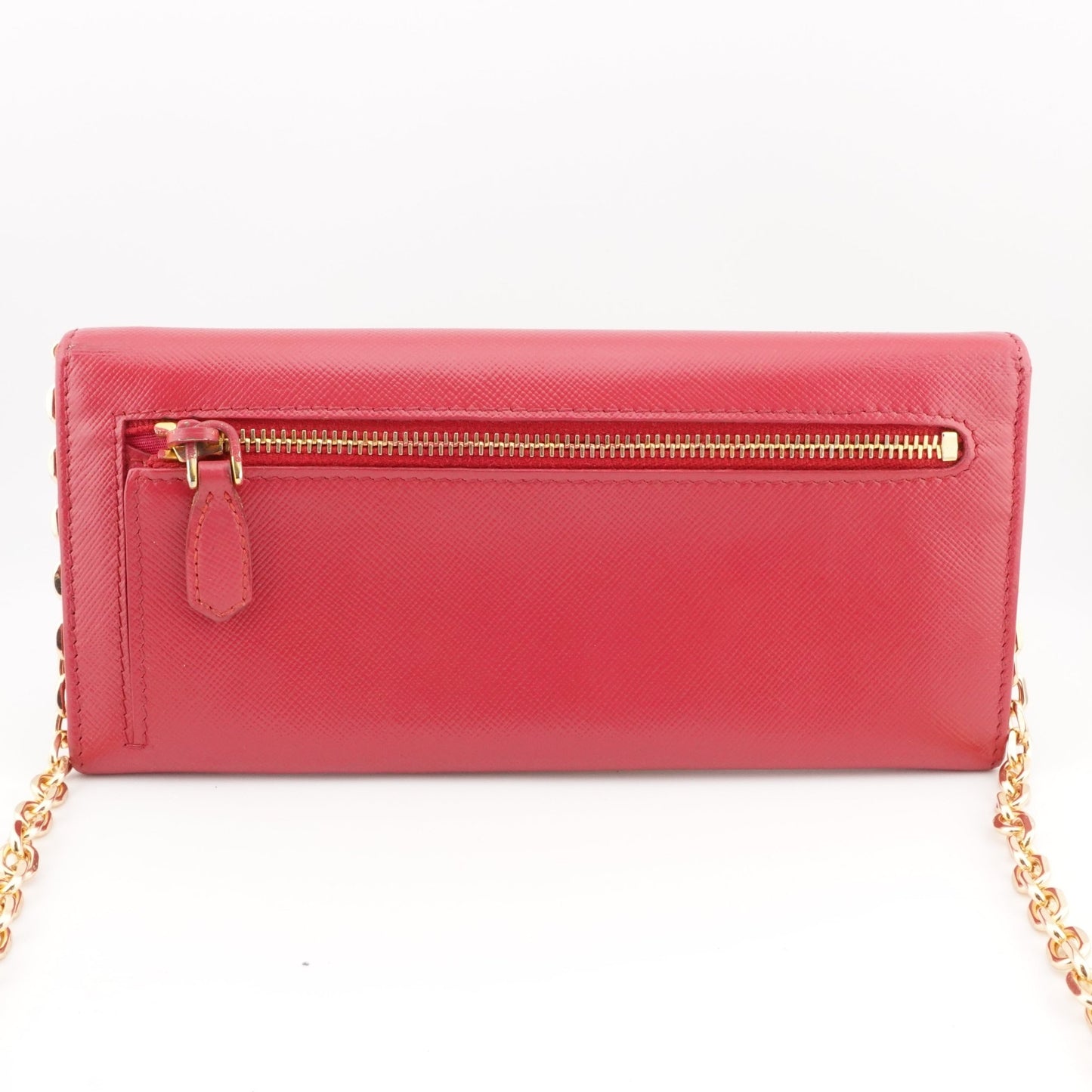 PRADA Saffiano Leather Wallet on Chain - Bag Envy
